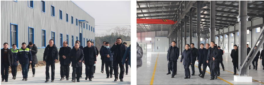 市委书记与im电竞董事长在新厂房制氢整线项目现场2